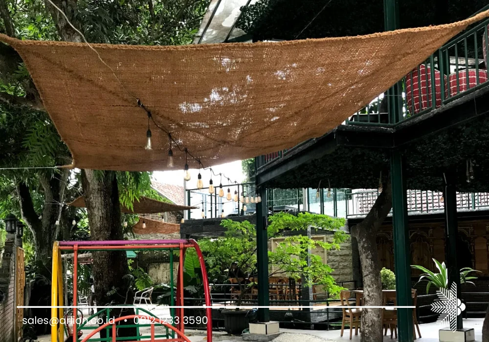 shade sail in coconut